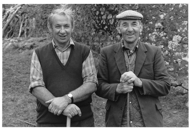 Courtenay & Ivan Mortimore, Yardworthy Pony Drift, Chagford 1999.jpg