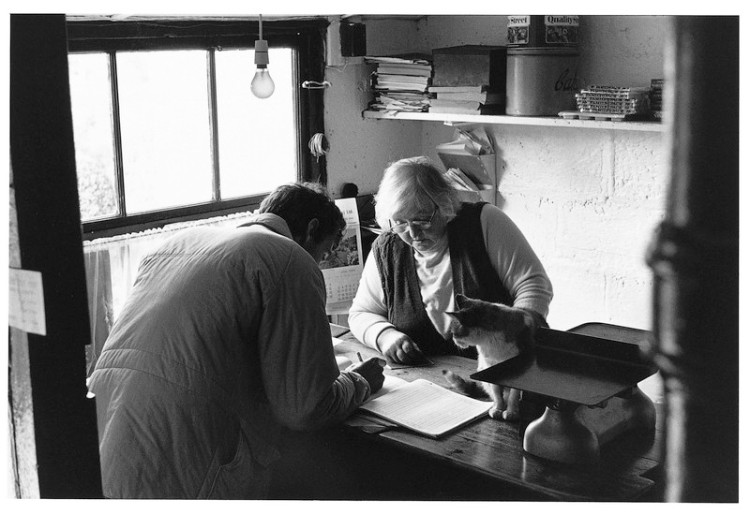 Margaret Osborne, Postmistress, Gidleigh Post Office 1984.jpg