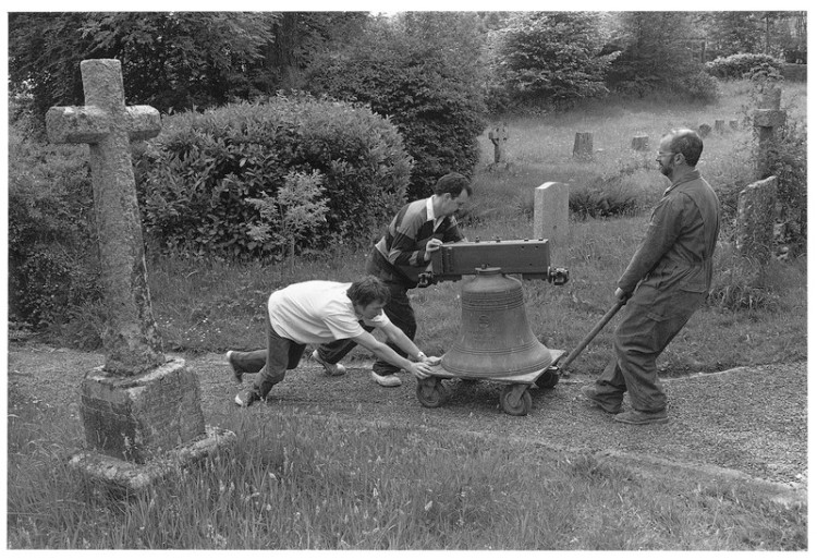 Re - hanging Gidleigh church bells 1998.jpg