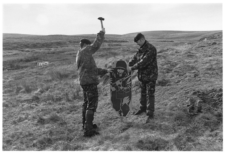 Setting up the targets, okehampton Firing Range 1999.jpg